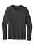Port & Company PC43LS Mens Easy Long Sleeve Crewneck T-Shirt Heather Black Flat Front