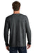 Port & Company PC43LS Mens Easy Long Sleeve Crewneck T-Shirt Heather Black Model Back