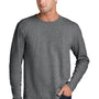 Port & Company Mens Easy Long Sleeve Crewneck T-Shirt - Heather Graphite Grey - COMING SOON