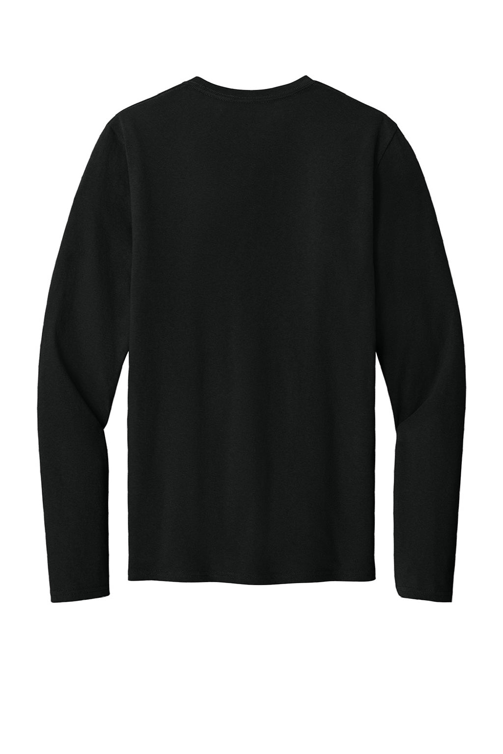 Port & Company PC43LS Mens Easy Long Sleeve Crewneck T-Shirt Jet Black Flat Back