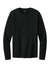 Port & Company PC43LS Mens Easy Long Sleeve Crewneck T-Shirt Jet Black Flat Front