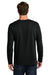 Port & Company PC43LS Mens Easy Long Sleeve Crewneck T-Shirt Jet Black Model Back