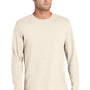 Port & Company Mens Easy Long Sleeve Crewneck T-Shirt - Natural - COMING SOON