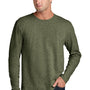 Port & Company Mens Easy Long Sleeve Crewneck T-Shirt - Heather Olive Drab Green - COMING SOON