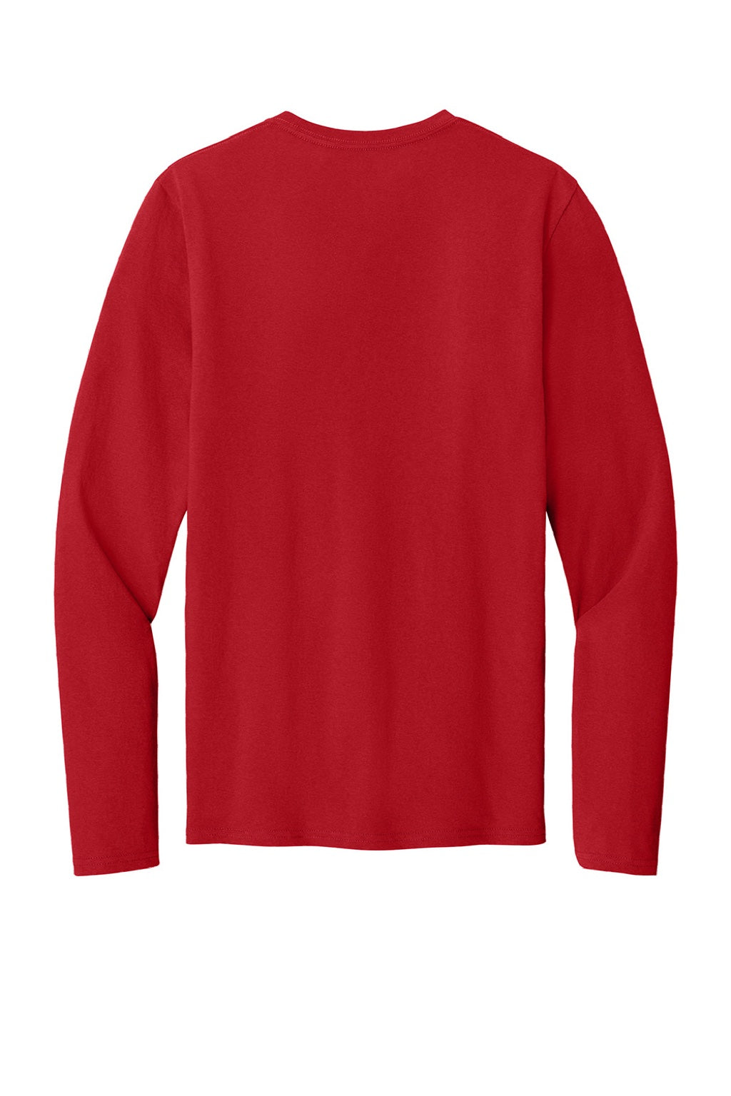 Port & Company PC43LS Mens Easy Long Sleeve Crewneck T-Shirt Red Flat Back