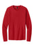 Port & Company PC43LS Mens Easy Long Sleeve Crewneck T-Shirt Red Flat Front
