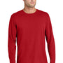 Port & Company Mens Easy Long Sleeve Crewneck T-Shirt - Red - COMING SOON