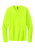 Port & Company PC43LS Mens Easy Long Sleeve Crewneck T-Shirt Safety Green Flat Front