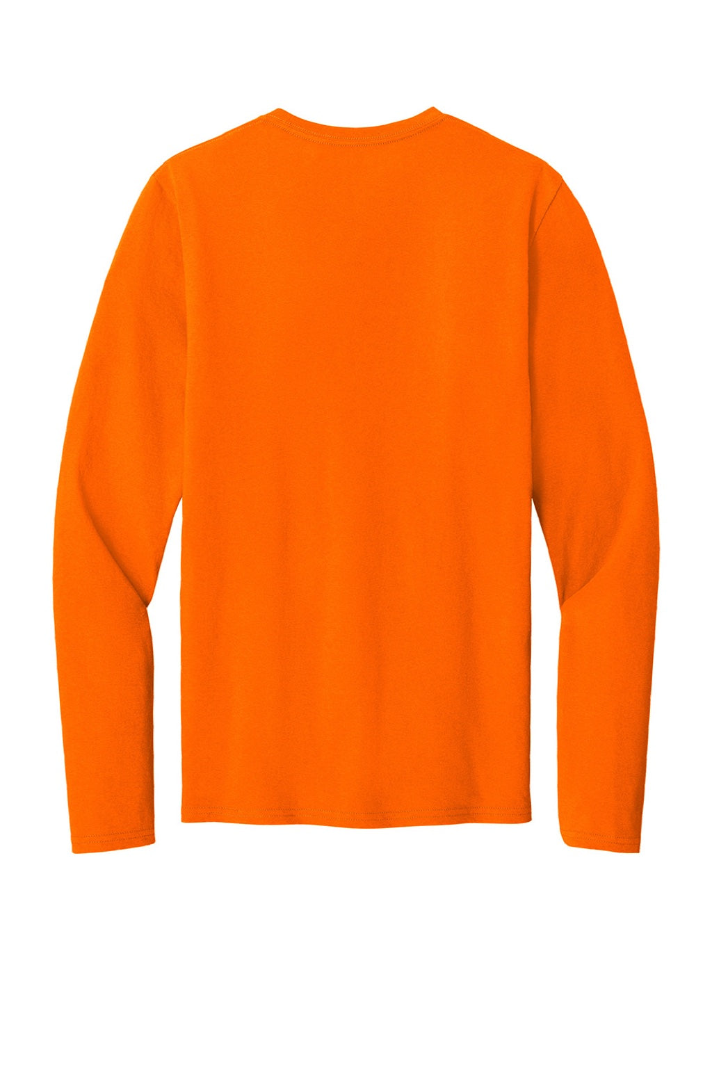 Port & Company PC43LS Mens Easy Long Sleeve Crewneck T-Shirt Safety Orange Flat Back