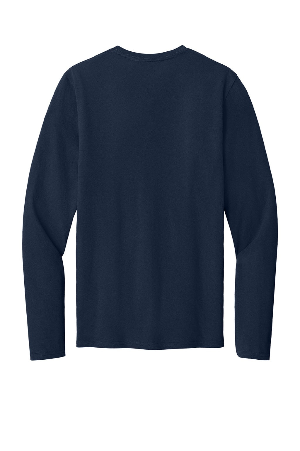 Port & Company PC43LS Mens Easy Long Sleeve Crewneck T-Shirt True Navy Blue Flat Back