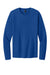 Port & Company PC43LS Mens Easy Long Sleeve Crewneck T-Shirt True Royal Blue Flat Front
