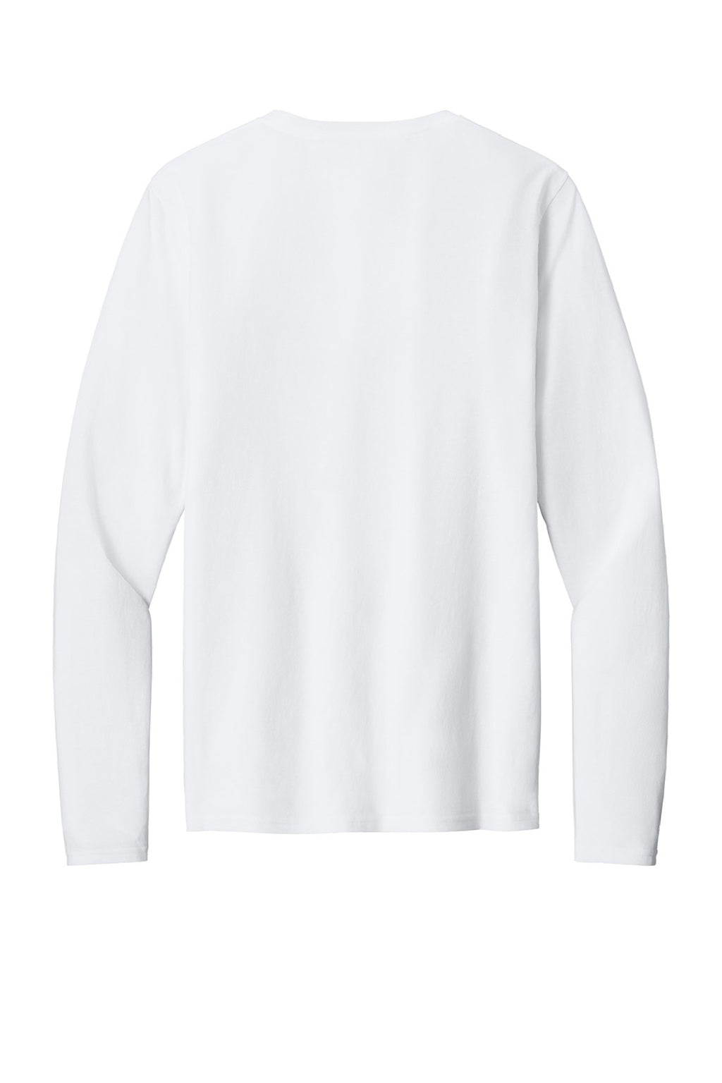 Port & Company PC43LS Mens Easy Long Sleeve Crewneck T-Shirt White Flat Back
