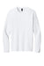 Port & Company PC43LS Mens Easy Long Sleeve Crewneck T-Shirt White Flat Front