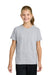 Port & Company PC43Y Youth Easy Short Sleeve Crewneck T-Shirt Ash Grey Model Front