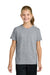 Port & Company PC43Y Youth Easy Short Sleeve Crewneck T-Shirt Heather Grey Model Front