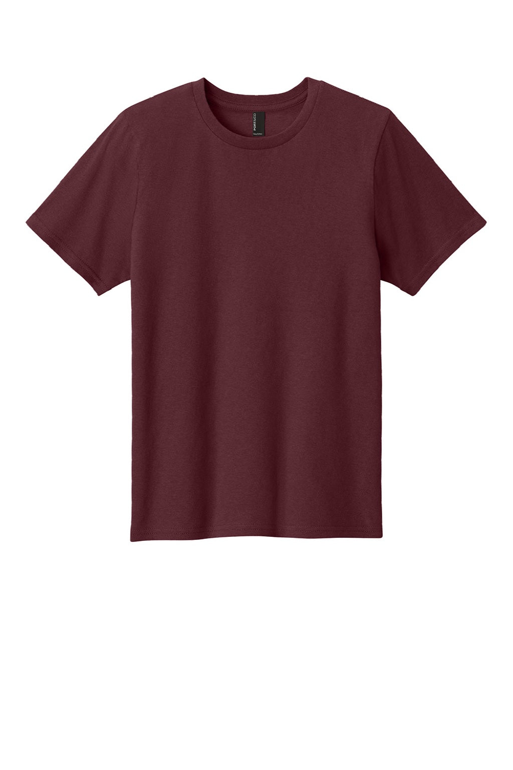 Port & Company PC43Y Youth Easy Short Sleeve Crewneck T-Shirt Athletic Maroon Flat Front