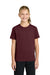 Port & Company PC43Y Youth Easy Short Sleeve Crewneck T-Shirt Athletic Maroon Model Front