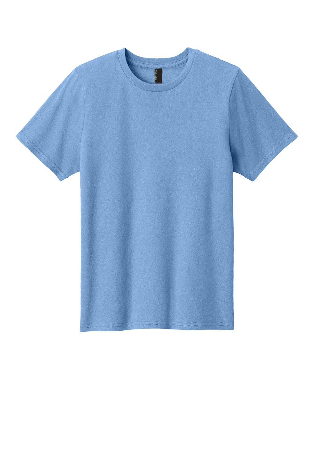 Port & Company PC43Y Youth Easy Short Sleeve Crewneck T-Shirt Carolina Blue Flat Front