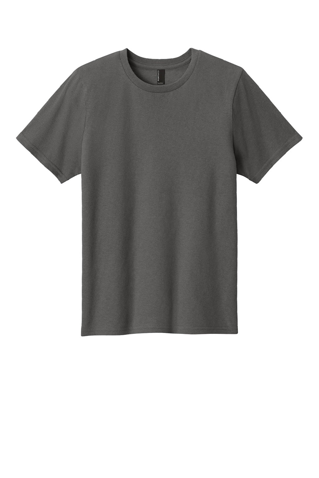 Port & Company PC43Y Youth Easy Short Sleeve Crewneck T-Shirt Charcoal Grey Flat Front