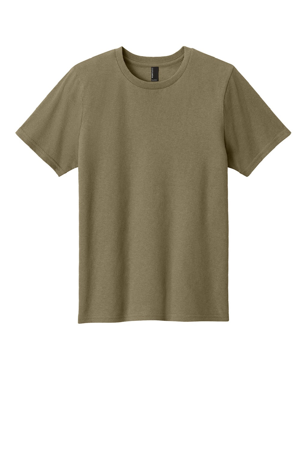 Port & Company PC43Y Youth Easy Short Sleeve Crewneck T-Shirt Coyote Brown Flat Front