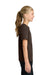 Port & Company PC43Y Youth Easy Short Sleeve Crewneck T-Shirt Dark Chocolate Brown Model Side