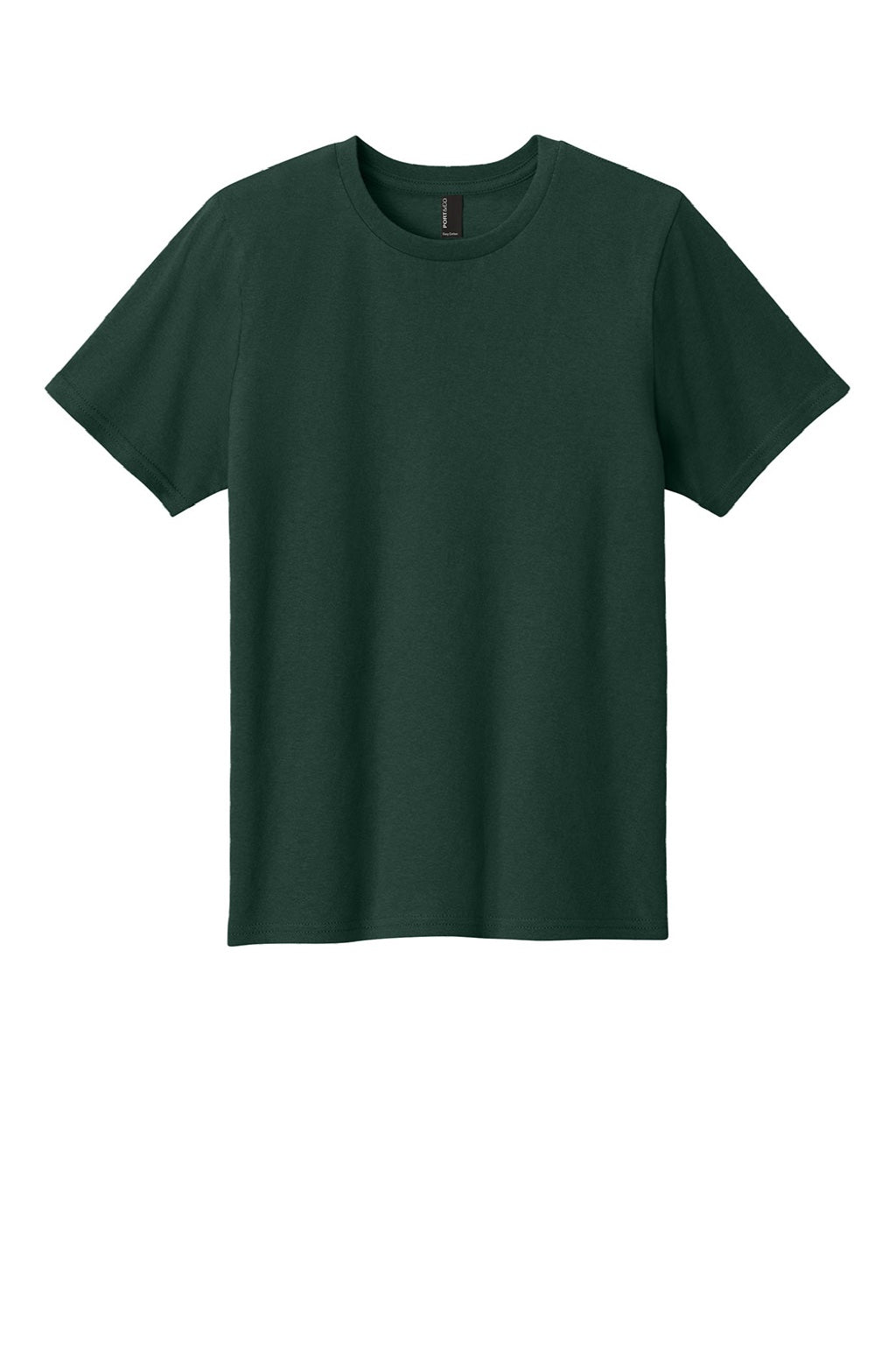 Port & Company PC43Y Youth Easy Short Sleeve Crewneck T-Shirt Dark Green Flat Front