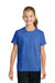 Port & Company PC43Y Youth Easy Short Sleeve Crewneck T-Shirt Heather Royal Blue Model Front