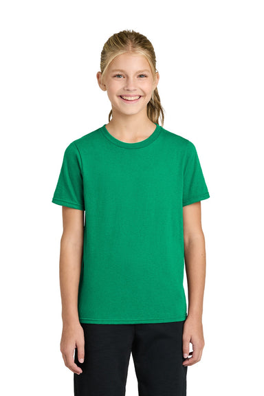 Port & Company PC43Y Youth Easy Short Sleeve Crewneck T-Shirt Kelly Green Model Front
