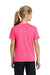 Port & Company PC43Y Youth Easy Short Sleeve Crewneck T-Shirt Neon Pink Model Back