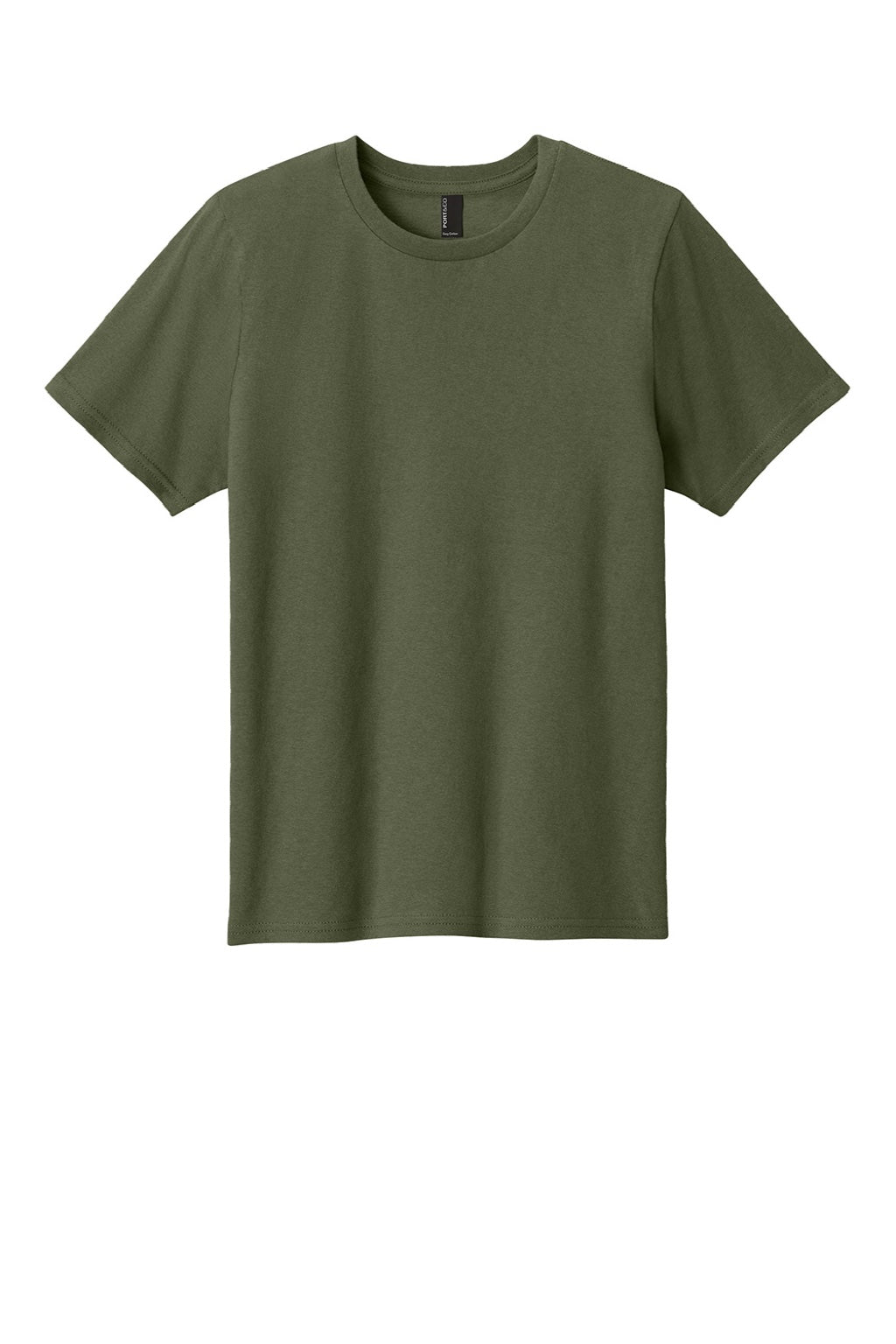 Port & Company PC43Y Youth Easy Short Sleeve Crewneck T-Shirt Olive Drab Green Flat Front