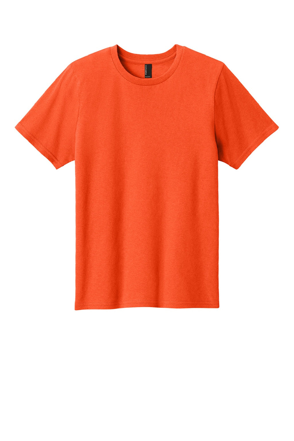 Port & Company PC43Y Youth Easy Short Sleeve Crewneck T-Shirt Orange Flat Front