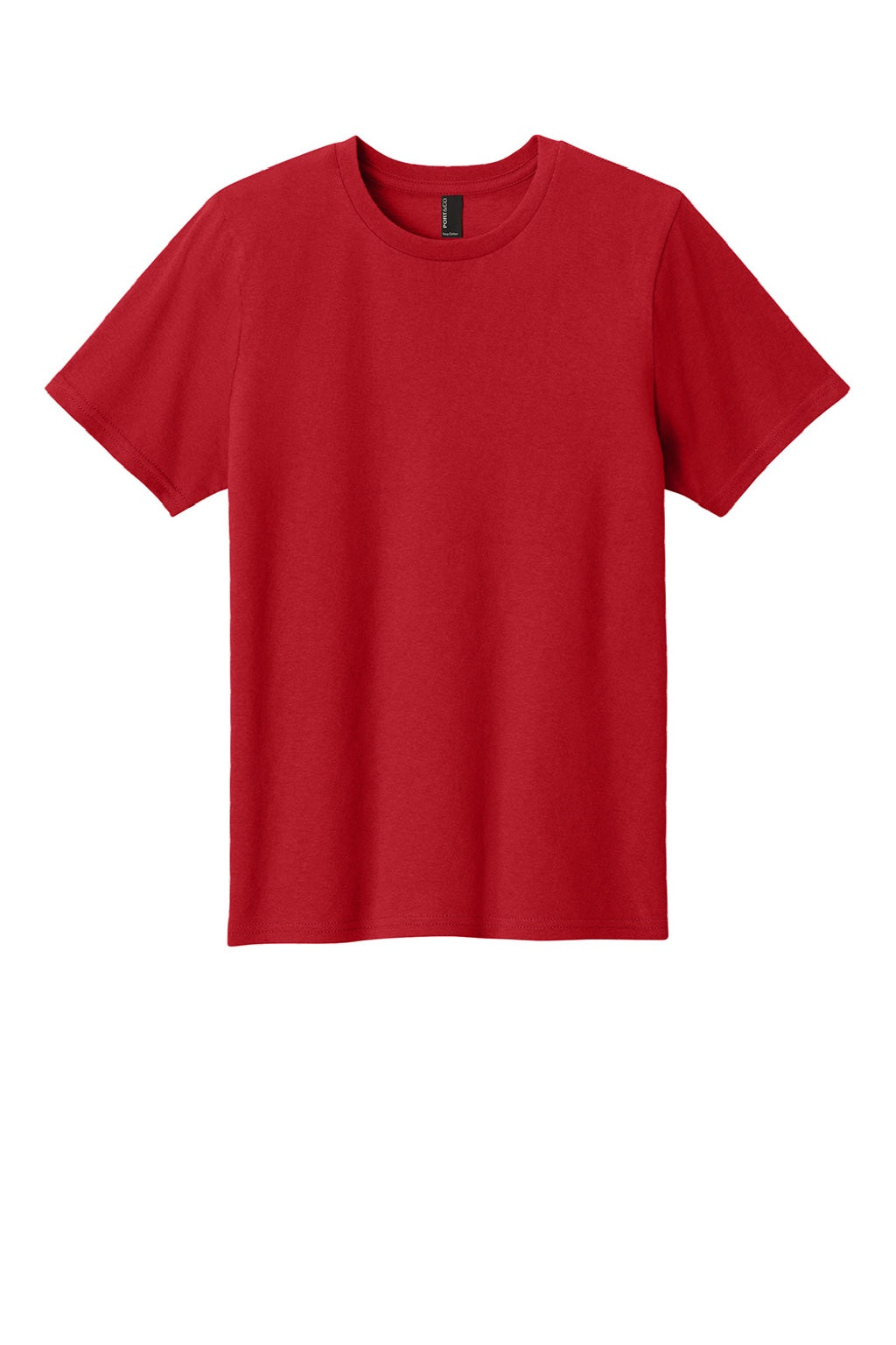 Port & Company PC43Y Youth Easy Short Sleeve Crewneck T-Shirt Red Flat Front