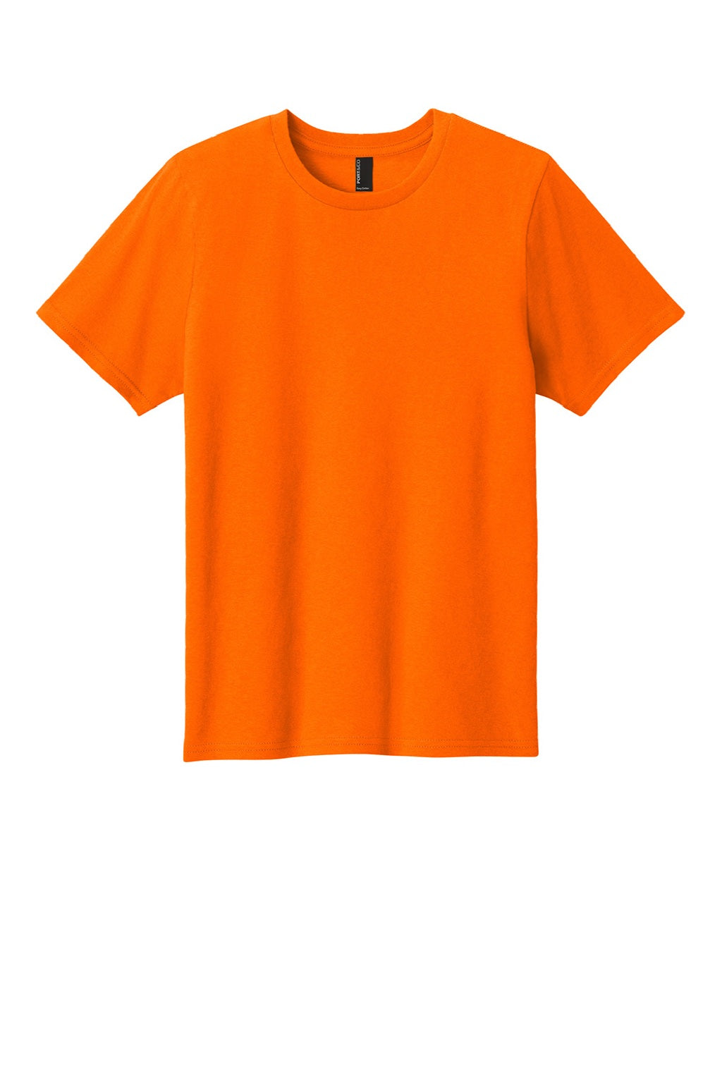 Port & Company PC43Y Youth Easy Short Sleeve Crewneck T-Shirt Safety Orange Flat Front