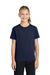 Port & Company PC43Y Youth Easy Short Sleeve Crewneck T-Shirt True Navy Blue Model Front