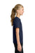 Port & Company PC43Y Youth Easy Short Sleeve Crewneck T-Shirt True Navy Blue Model Side