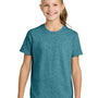 Port & Company Youth Easy Short Sleeve Crewneck T-Shirt - Heather Vivid Teal Blue - COMING SOON
