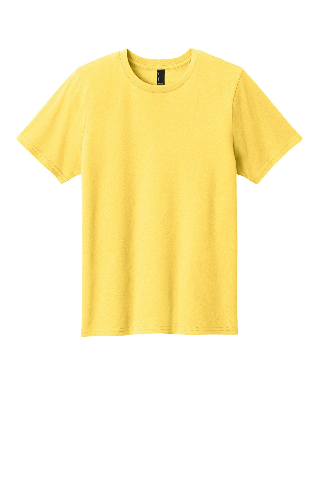 Port & Company PC43Y Youth Easy Short Sleeve Crewneck T-Shirt Yellow Flat Front
