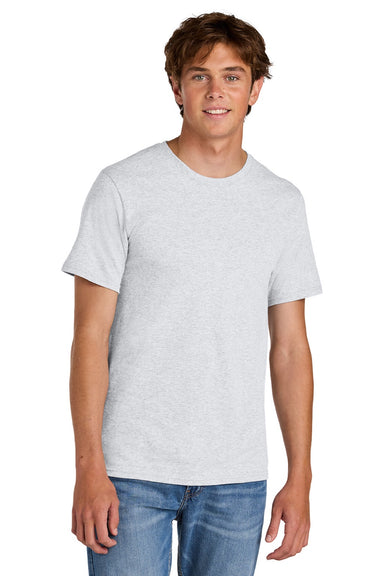 Port & Company PC43 Mens Short Sleeve Crewneck T-Shirt Ash Grey Model Front