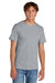 Port & Company PC43 Mens Short Sleeve Crewneck T-Shirt Heather Grey Model Front
