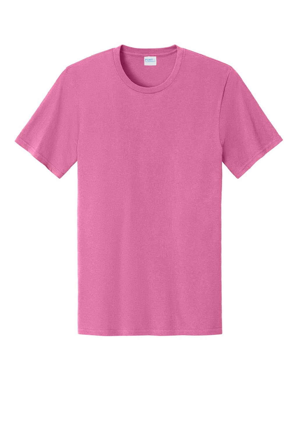 Port & Company PC43 Mens Short Sleeve Crewneck T-Shirt Awareness Pink Flat Front
