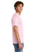 Port & Company PC43 Mens Short Sleeve Crewneck T-Shirt Cherry Blossom Pink Model Side