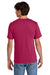 Port & Company PC43 Mens Short Sleeve Crewneck T-Shirt Flush Pink Model Back