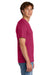 Port & Company PC43 Mens Short Sleeve Crewneck T-Shirt Flush Pink Model Side