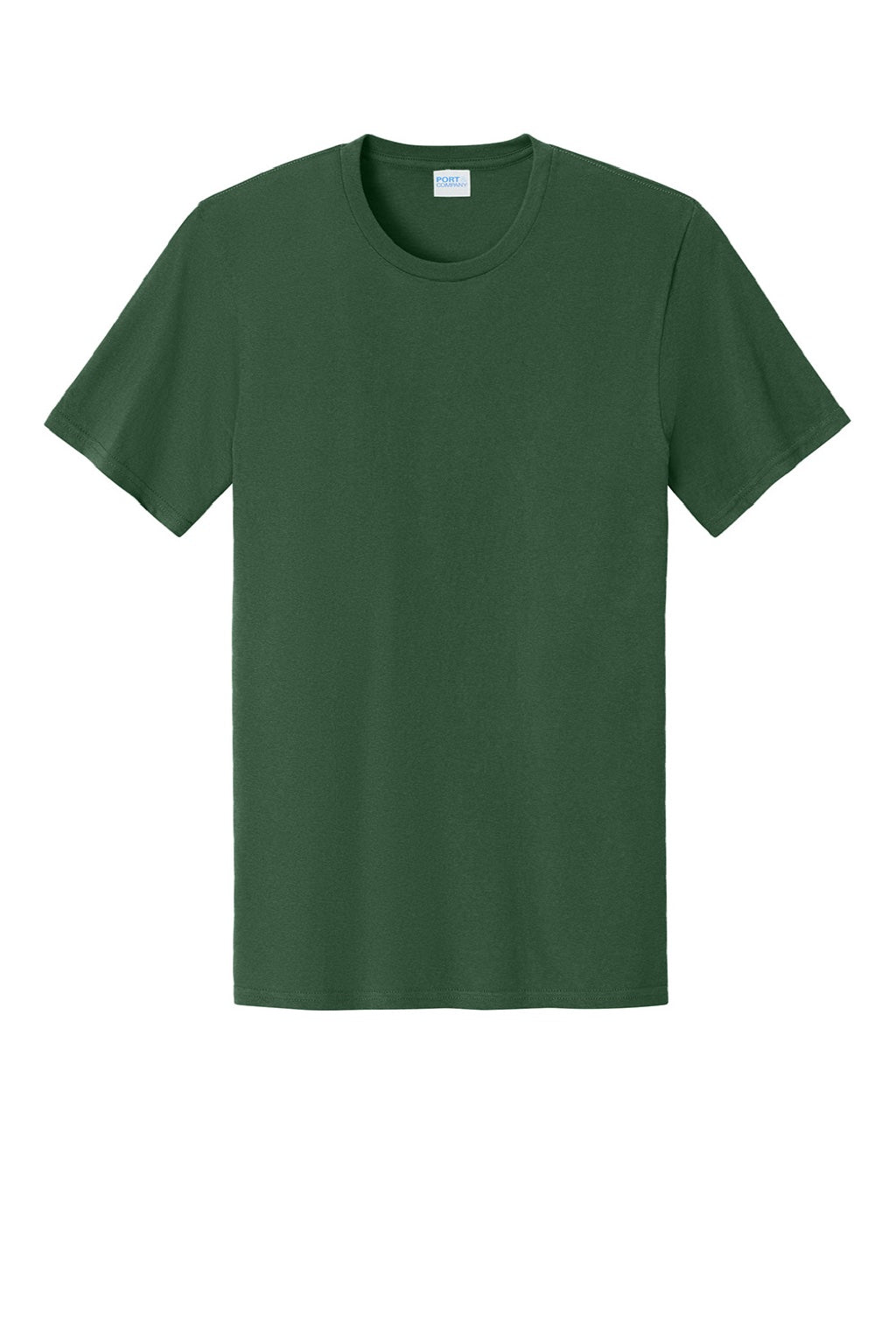 Port & Company PC43 Mens Short Sleeve Crewneck T-Shirt Forest Green Flat Front