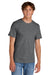 Port & Company PC43 Mens Short Sleeve Crewneck T-Shirt Heather Graphite Grey Model Front