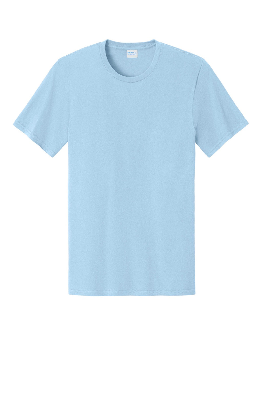 Port & Company PC43 Mens Short Sleeve Crewneck T-Shirt Ice Blue Flat Front