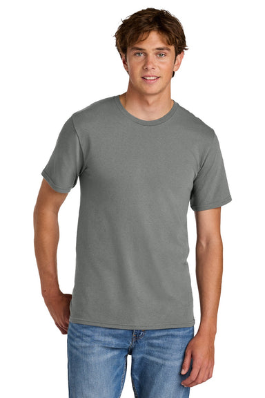 Port & Company PC43 Mens Short Sleeve Crewneck T-Shirt Medium Grey Model Front