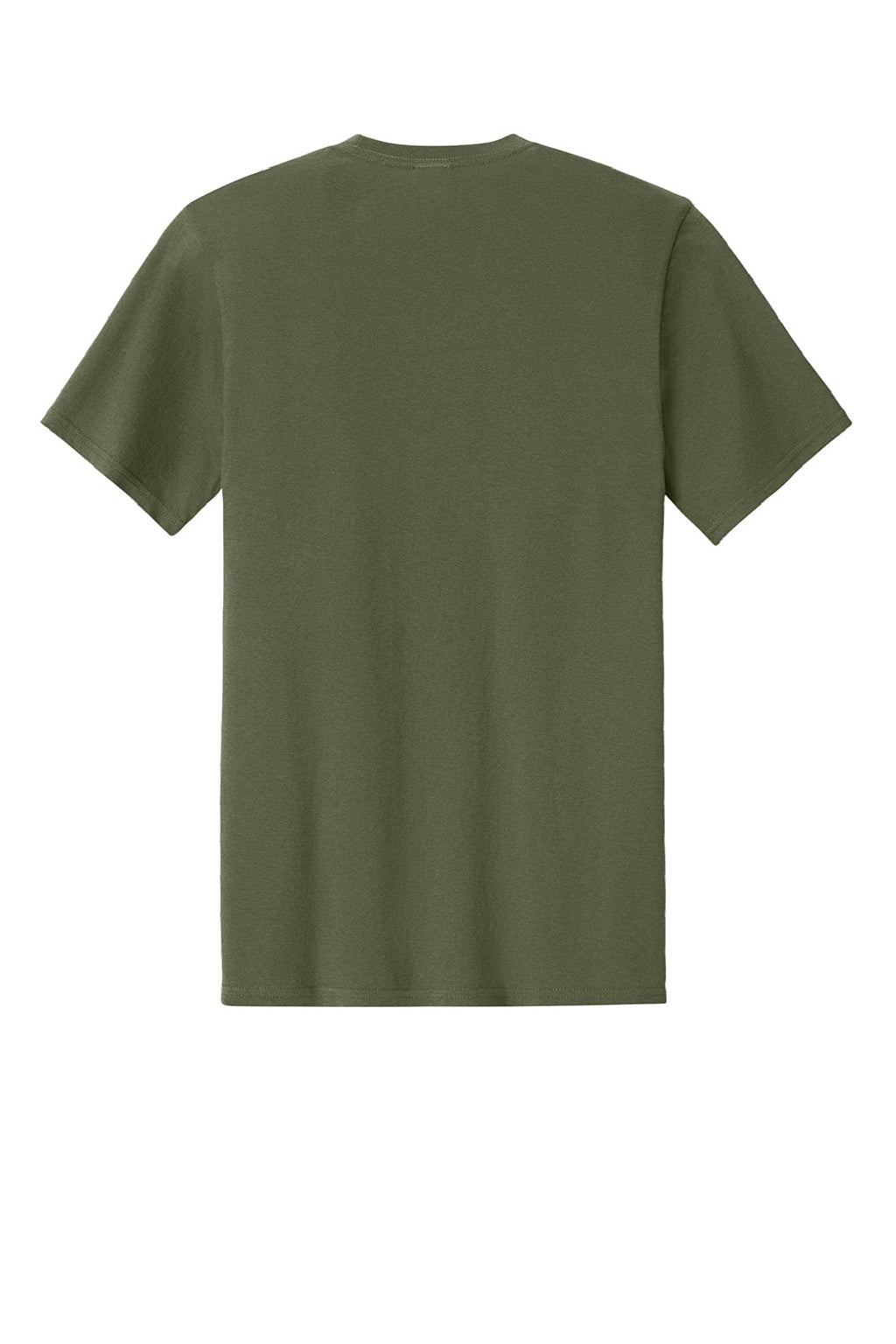 Port & Company PC43 Mens Short Sleeve Crewneck T-Shirt Olive Drab Green Flat Back