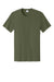 Port & Company PC43 Mens Short Sleeve Crewneck T-Shirt Olive Drab Green Flat Front