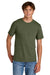 Port & Company PC43 Mens Short Sleeve Crewneck T-Shirt Olive Drab Green Model Front
